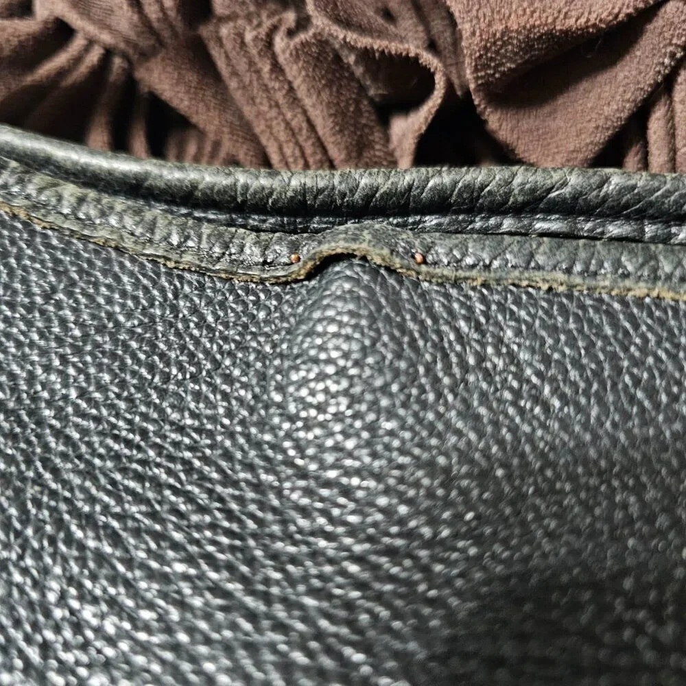 Coach Dufflete Crossbody Bag Purse In Black Pebbled Leather